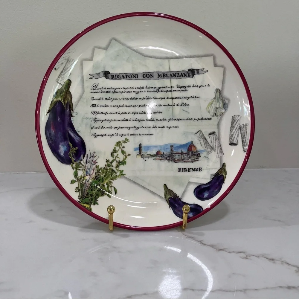 Williams-Sonoma Italian Recipes Plates – Set of 3 (2010, Made in Portugal)